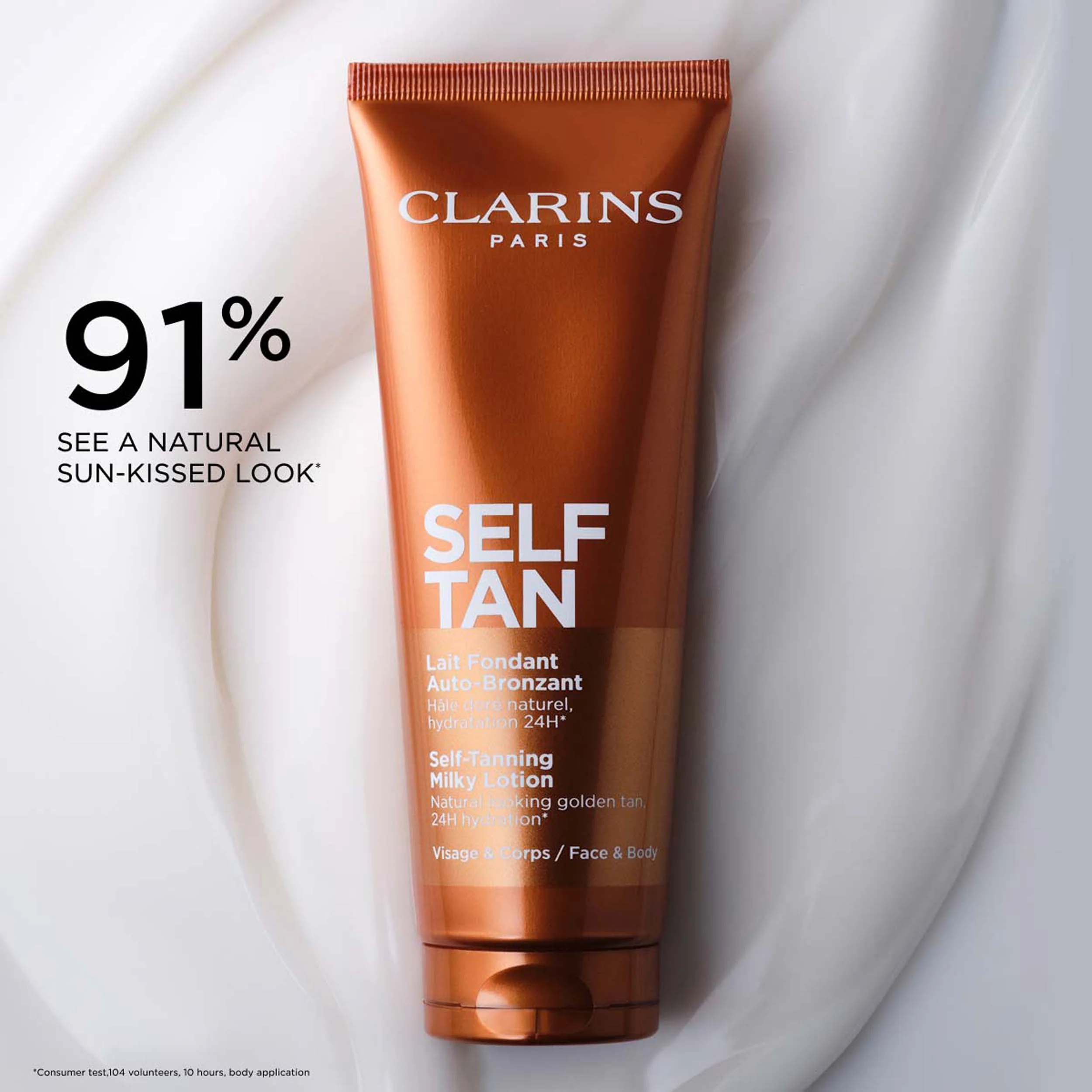 Clarins Self Tanning Milky Lotion Face & Body 125 ml - Image 2