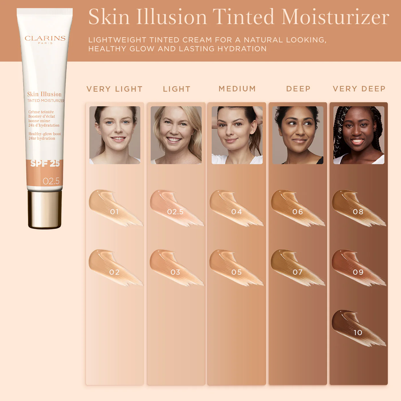 Clarins Skin illusion Tinted Moisturizer Spf25 - Image 3