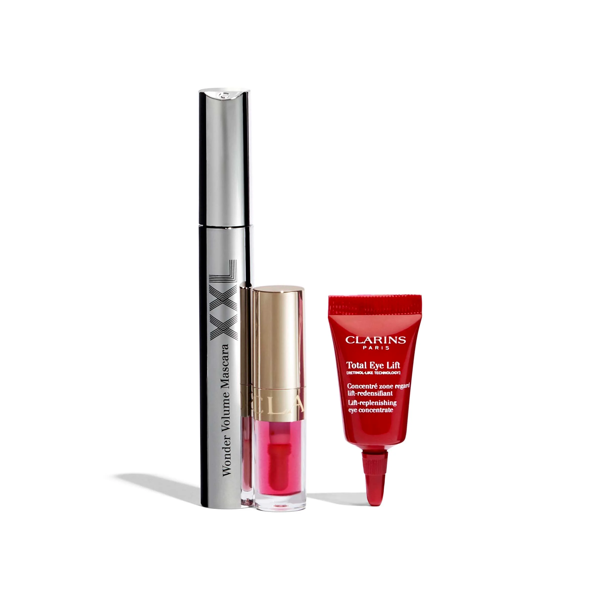 Clarins Wonder Volume Mascara XXL, Lip Comfort Oil & Total Eye Lift Gavesæt - Image 3