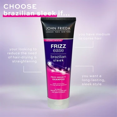 John Frieda Frizz Ease Brazilian Sleek Frizz Immunity Shampoo - Image 2