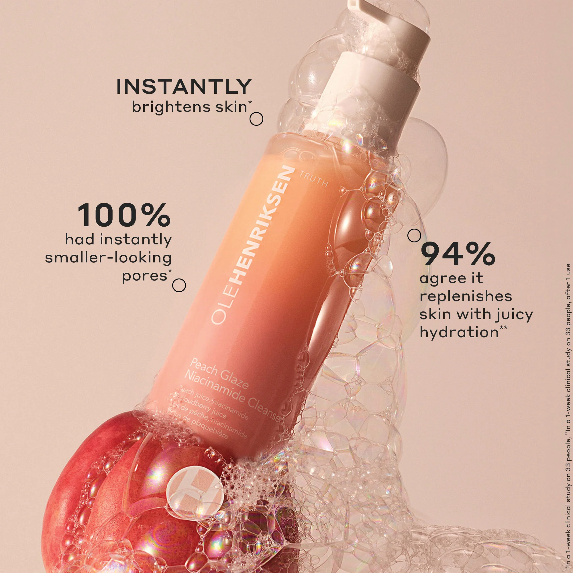 Ole Henriksen TRUTH Peach Glaze Niacinamide Cleanser - Image 4