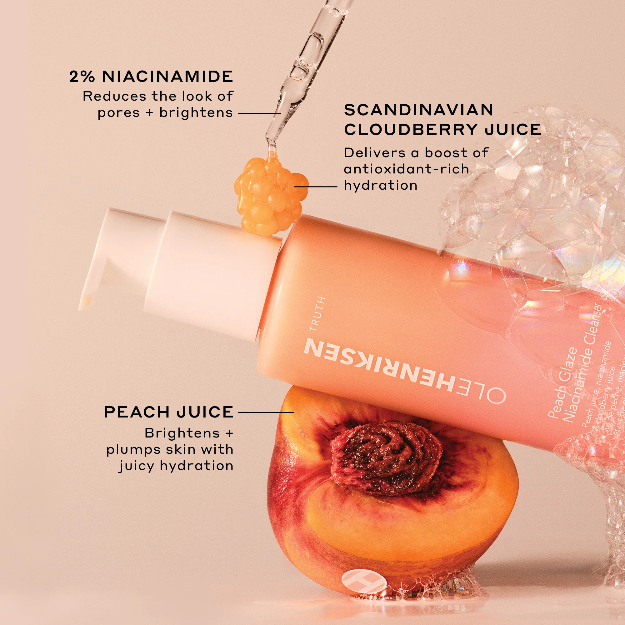 Ole Henriksen TRUTH Peach Glaze Niacinamide Cleanser - Image 5